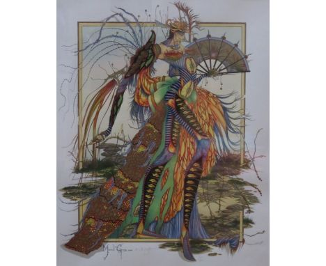 J.C.G. ILLINGWORTH, FRAMED LIMITED EDITION PENCIL SIGNED SILK SCREEN PRINT- MARDI GRAS, No.53 OF 295, COMES WITH CERTIFICATE 