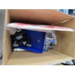 Contents of Box to Include Caravan Cluster Light, Reflective Panels, 12v Adapters etc