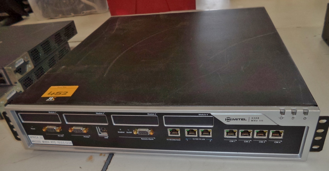 Mitel 3300 MXe III telephone system controller, including 2 off built