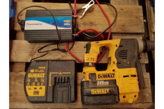 dewalt 24v air cooled cordless drill system model dc223 with battery