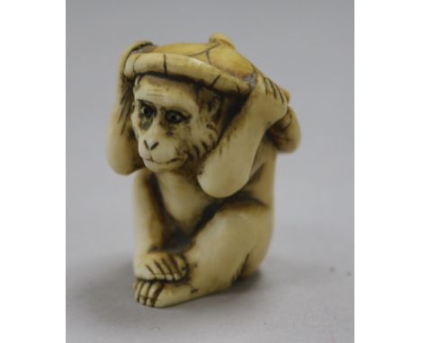 An ivory monkey netsuke