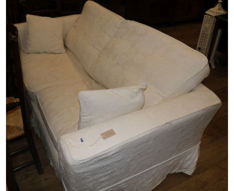 An upholstered sofa, W.200cm