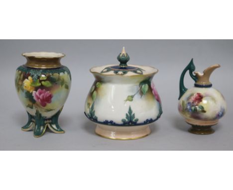 Three Royal Worcester miniature vases