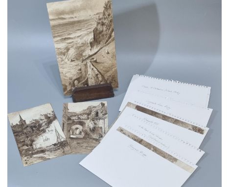 Alan Stepney-Gulston (Welsh 1844-1919 of Derwydd Mansion, Llandeilo), 29 views of 'A Holiday in Tenby', to include: 'St Mary'