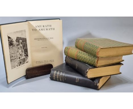 Small collection of books relating to the Middle East, cloth bound with gilt decoration to include: Bell, Gertrude Lowthian, 