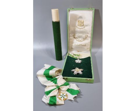 Unusual pair of Syrian civil decorations, to include: Order of Civil Merit of the Syrian Arab Republic, 1953 Syrian Arab Repu
