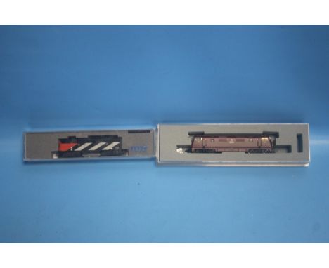TWO BOXED "N" GAUGE LOCOMOTIVES to include Kato 176-2135 and Bachmann D817