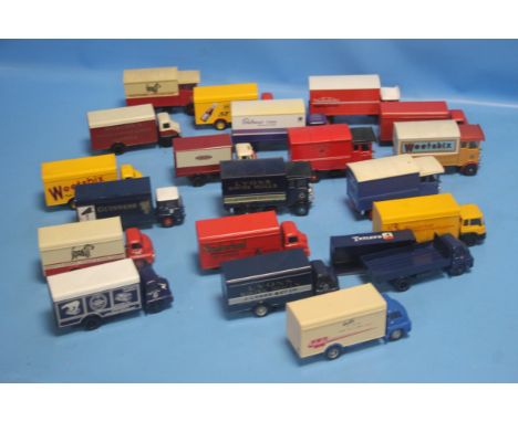 TWENTY UNBOXED VANS BY CORGI to include Bedford S types