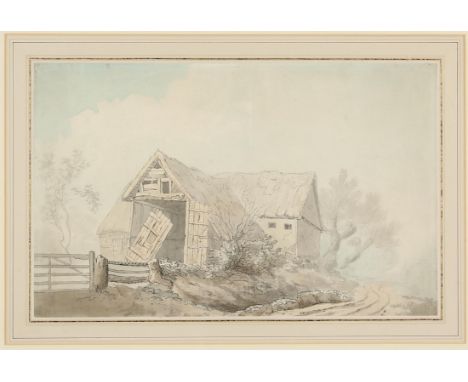 Joseph Farington (1787-1821), Landscape with barn, pen, ink and wash, 28.5 x 46cm.Provenance: J S Maas & Co LtdCondition Repo