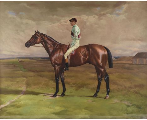 F. S. Evans (British 19th century). Melton: A bay racehorse with Fred Archer (1857-1886) up, oil on canvas, signed and dated 