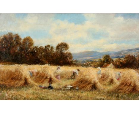 H. L. Macdonald (19th century), Harvest scene, oil on canvas, signed and dated '88 lower left, 34 x 55cm. FramedCondition Rep