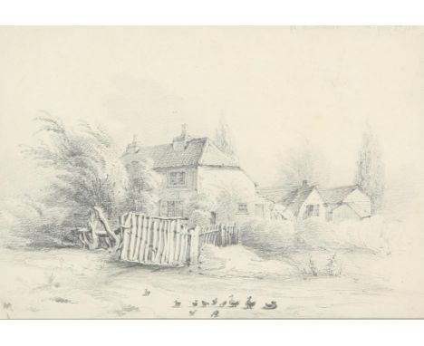 George Shepherd (1770-1842). On Wandsworth Common, pencil, inscribed and dated July 27 36 upper right, 17 x 24cm. Framed and 