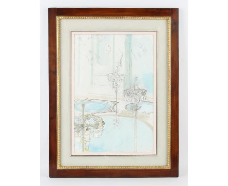 Toby Ward (British b.1965), Scenes at the Ritz, two, watercolour over pencil, both signed and dated '99 lower right, some ins