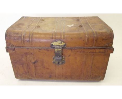 A small tin trunk