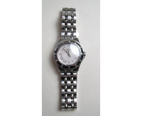 A Raymond Weil stainless steel Tango ladies wrist watch with crystal surround No 5390 V223856