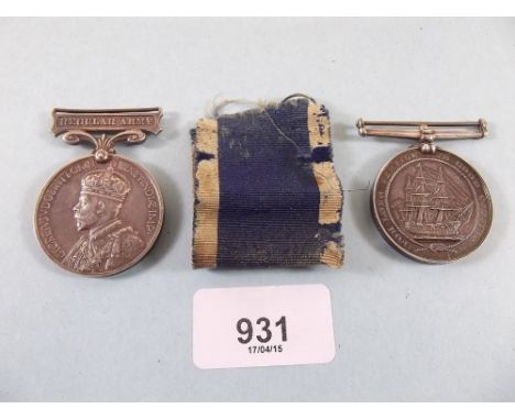 A Queen Victoria Long Service and Good Conduct Medal  to 'J. Goodland Sergt. 28th Coy. R.M.  21 years'  and a George V Regula
