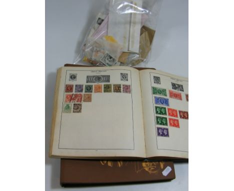 Two Vintage Stamp Albums & A Bag Of Stamps