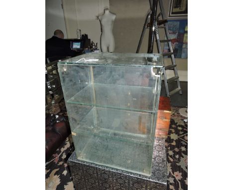 A vintage Seal brand glass counter-top display cabinet, H. 61cm