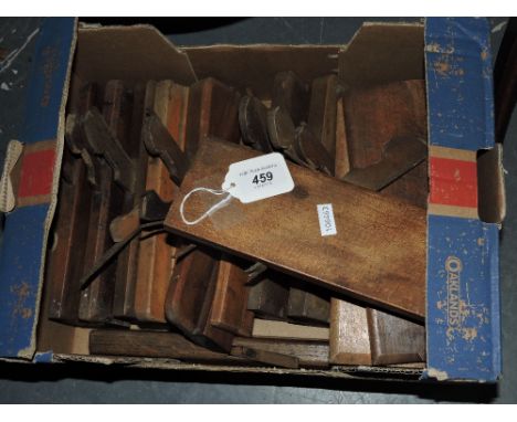 An extensive collection of vintage moulding planes