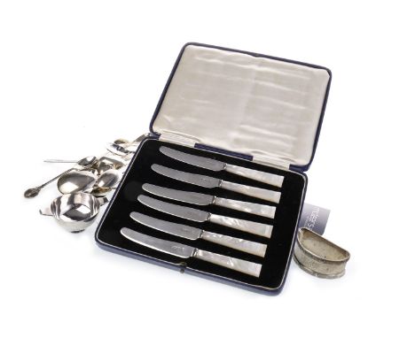 SET OF ELEVEN GEORGE VI SILVER TEASPOONS, maker Cooper Brothers &amp; Sons Ltd, Sheffield 1939, along with a set of six silve