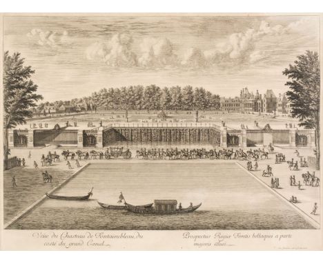 * Silvestre (Israel, 1621-1691). Veue du Chasteau de Fontainebleau, du costé du grand Canal, &amp; Veue du Chasteau de Fontai