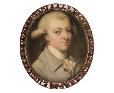 * Bogle (John, 1756-1803). Archie Campbell, 1779, watercolour, heightened with bodycolour, on ivory, oval head &amp; shoulder