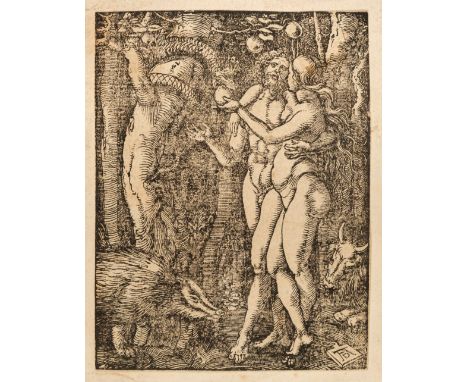 * Durer (Albrecht, 1471-1528). Adam and Eve (from the Small Passion), circa 1509-10, woodcut on laid paper, depicting the Fal