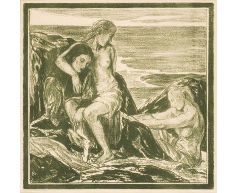 * Shannon (Charles Haslewood, 1863-1937). Late Summer, 1917, lithograph printed in dark green on paper watermarked with ingri