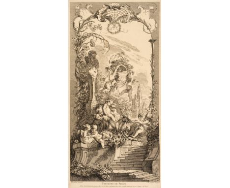 * Duflos (Claude Augustin, 1700-1786). Triomphe de Priape, &amp; Leda (from Nouveaux morceaux pour des paravants, by Francois