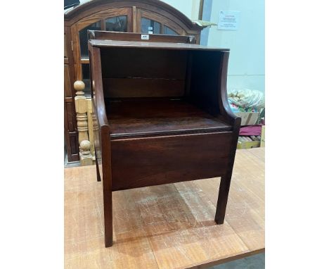 A 19th century mahogany commode. 21' wide