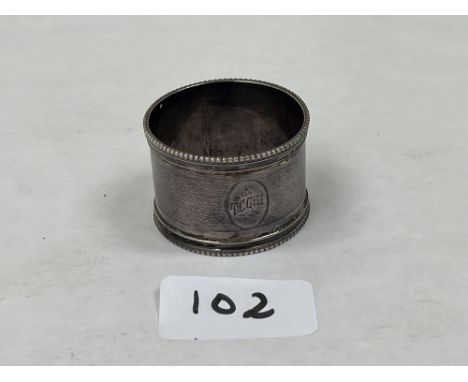 A Victorian silver napkin ring. Birmingham 1867. 19dwts