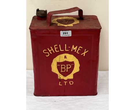 A vintage 'BP' Shell-Mex petrol can