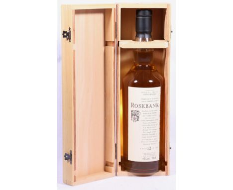 ROSEBANK Flora & Fauna series 12 year old Lowland single malt Scotch whisky 70cl, 43% vol, in pine presentation case.