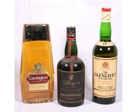 THE GLENLIVET, 12 year old, unblended, all malt Scotch whisky, 75cl, 40% vol; GLAYVA Scotch liqueur, 70% proof, no vol statem