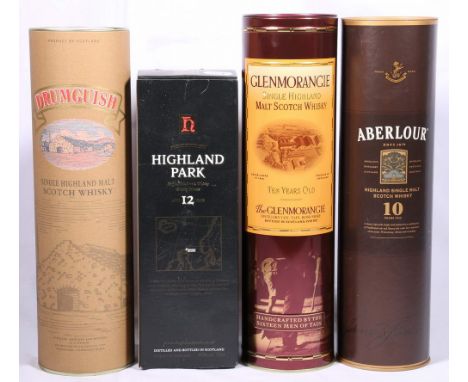 GLENMORANGIE, 10 year old, Highland single malt Scotch whisky, 70cl, 40% vol., with tube; DRAMGUISH Highland single malt Scot