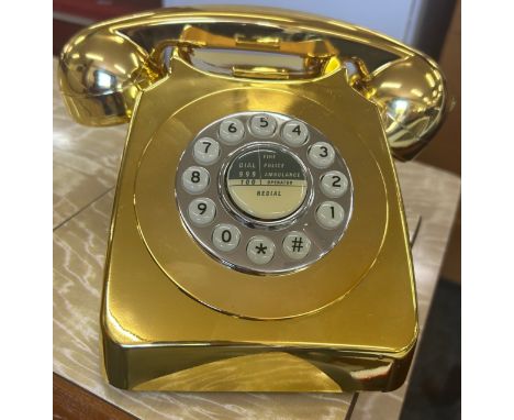 Gold vintage style telephone, untested 