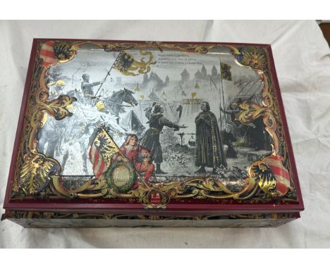 Vintage Schmidt advertising tin measures approximately 16 inches wide 12 inches depth
