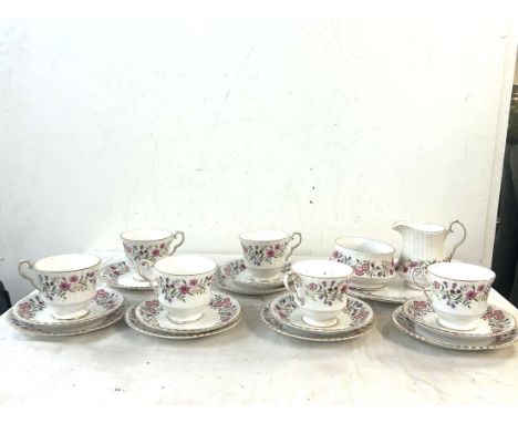Part Spring meadow winsor tea service includes cups, saucers, plates etc 