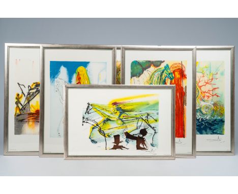 Full title: Salvador Dali (1904-1989): Six lithographs in colours, dated 1983Description:Work: ca. 40,5 x 30 cm   Frame: ca. 