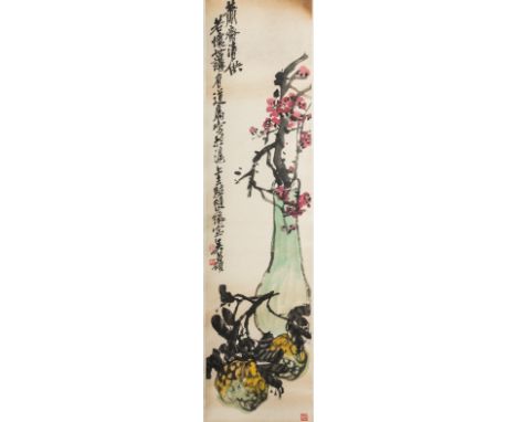 Full title: Chinese school, with the signature of Wu Changsuo (1844-1927, å´æ˜Œç¡•): 'Fruit', ink and colours on paperDescrip