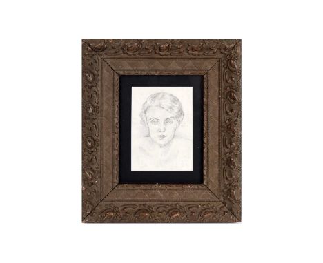 Sir Stanley Spencer CBE RA(1891-1959)"Portrait of Patricia Preece",signed with initials lower right,pencil drawing,14 x 10cms