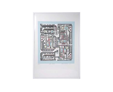 Eduardo Paolozzi(1924-2005)"Lunes Domingo",signed and dated 1980, edition 89/100, screenprint,65.5 x 57cms, frame 104 x 73cms