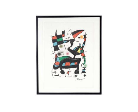 After Joan Miró(Spanish, 1893-1983)Lithograph in nine colours (1973),signed in the plate,lithograph on wove paper, series Oda