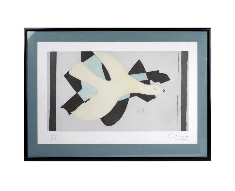 Georges Braque (French, 1882-1963)"Composition au Roi de Coeur",signed within the plate,offset lithograph, 50 x 79cms, 66 x 9