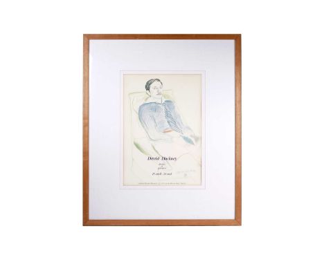 David Hockney(b.1937)Signed exhibition poster for "David Hockney Dessins et Gravures" held at the Galerie Claude Bernard,penc