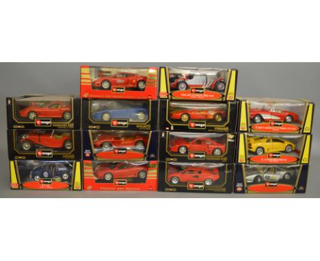 14 boxed Burago 1:18 scale diecast models (14).