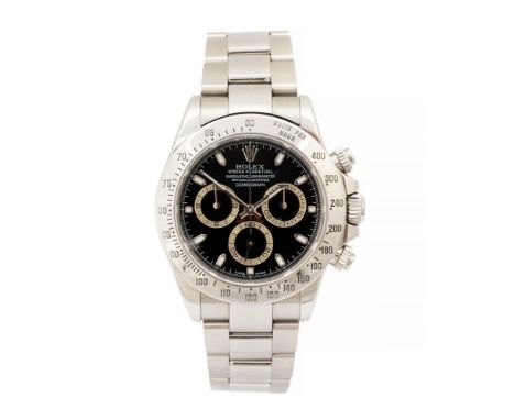 Rolex, a circa 2000 gentleman's steel Rolex Daytona Oyster Perpetual Superlative Chronometer Cosmograph wristwatch, 4cm circu