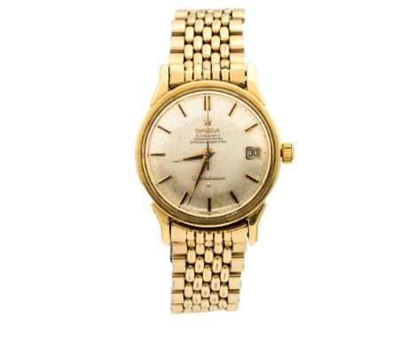 Omega, a circa 1964 gentleman's gold plated Omega Automatic Chronometer Officially Certified Constellation wristwatch, 3cm ci