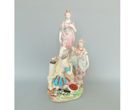 A large Derby figure of Jason and Medea at The Alter of Diana, circa 1775, No.37, patch marks, 32cm highCondition Report: Goo