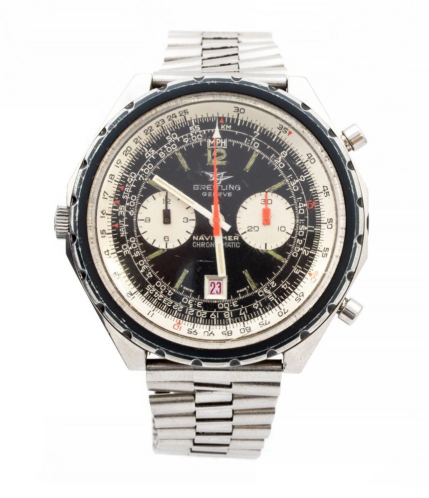 Breitling, a 1970's gentleman's steel Breitling Navitimer Chrono-Matic ...